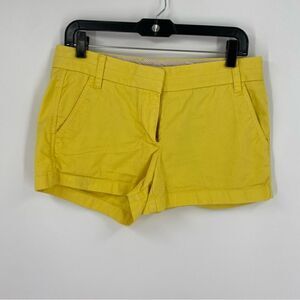 J.Crew Women’s 100% Cotton Chino Broken-in Shorts Yellow Size 4 Short Shorts